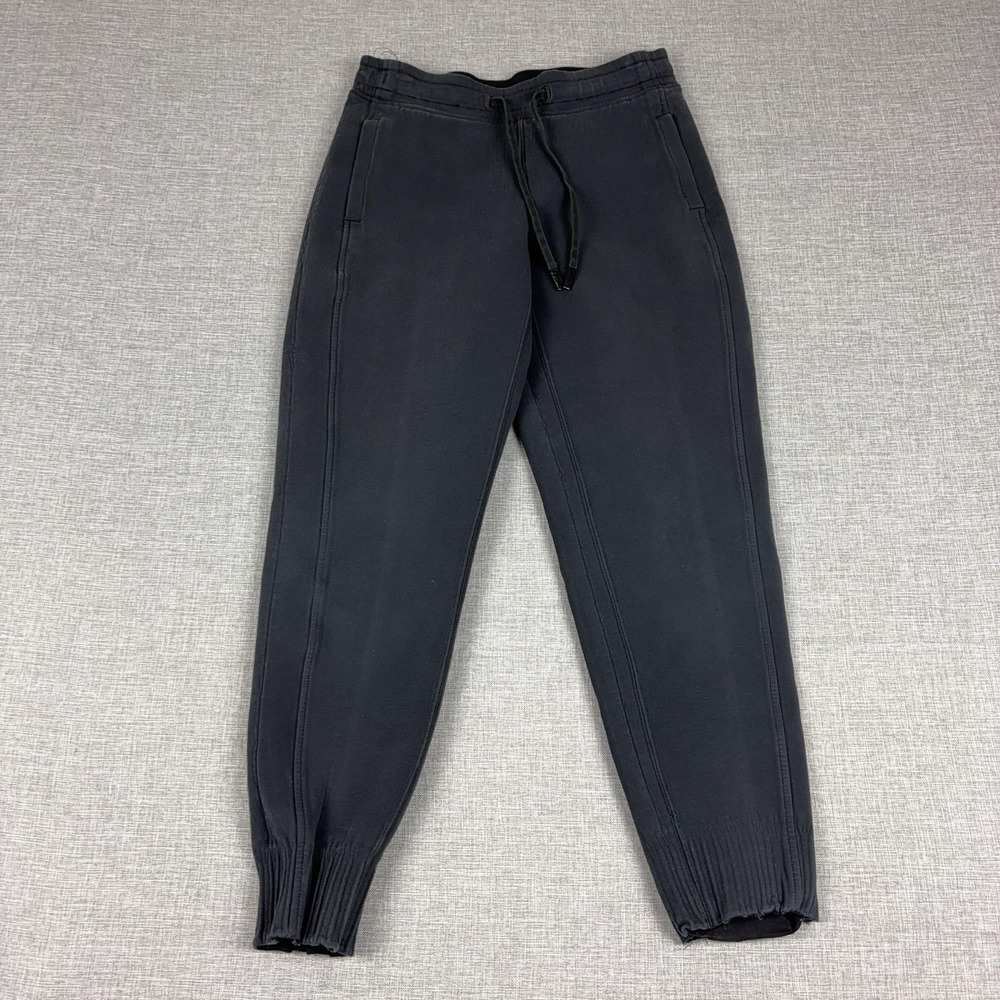 Lululemon Jogger Pants Womens 4 Gray Knit Drawstring Ribbed Cuff Lounge Pockets